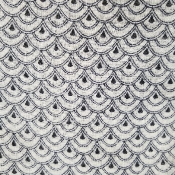 Talbots Black and White Printed Long Scarf - Picture 2 of 4